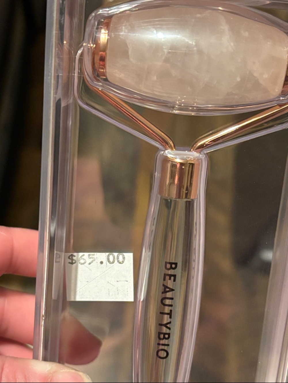 BeautyBio Rose Quartz Crystal Roller - Pink - Picture 4 of 5
